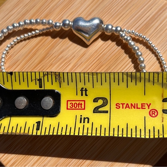 Taxco Bracelet 925 Sterling Silver Heart shaped Adjustable Boho chic,Hippie,Love - Picture 7 of 9